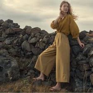 NWT Doen Valentin Pant in Bay Leaf